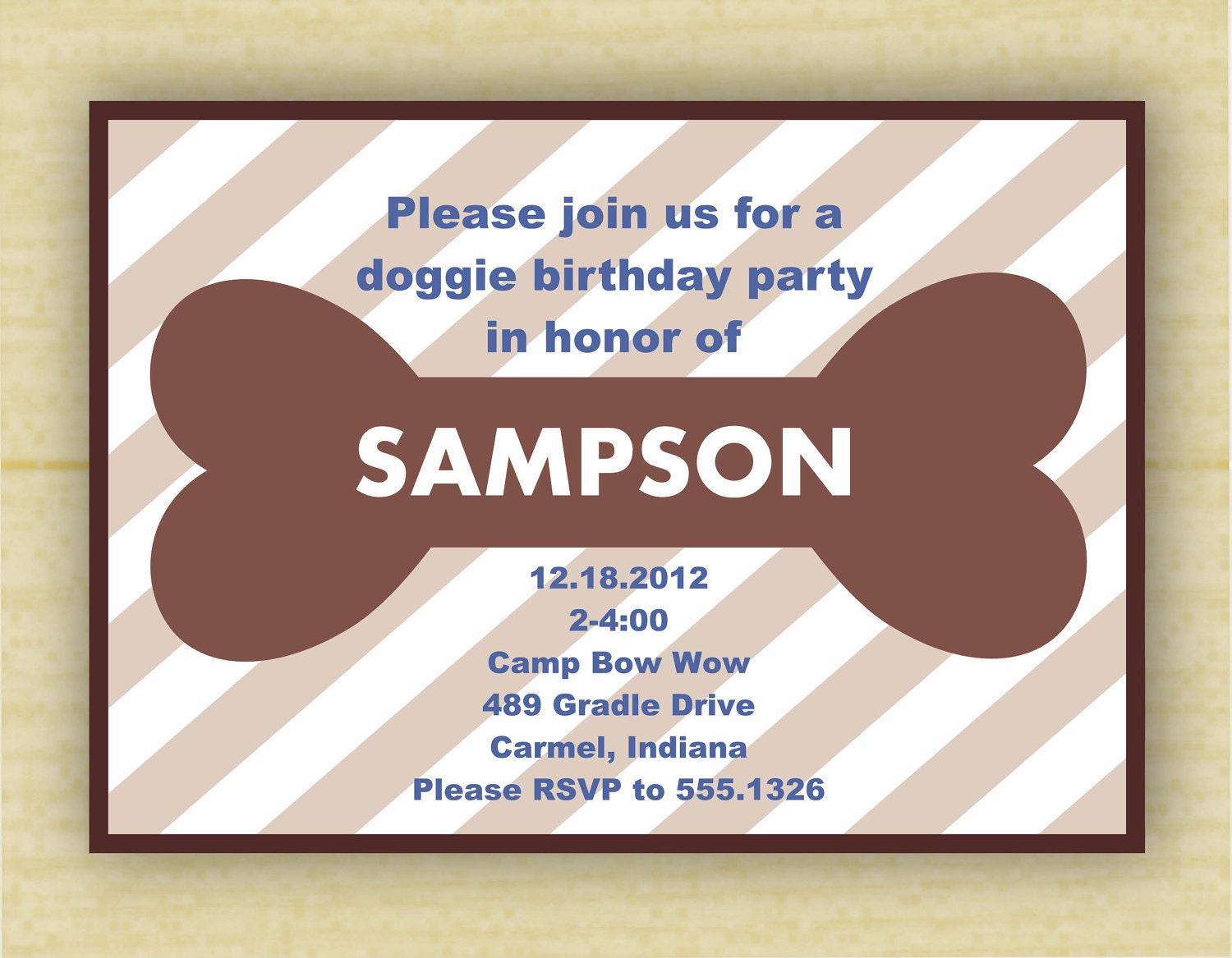 Dog Bone Birthday Party Invitation Il_570xn