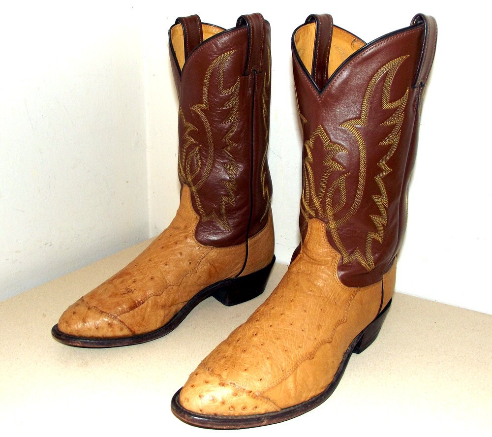 tony lama ostrich skin cowboy boots