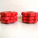 Red Water Valves-Vintage-Steampunk-Garden Collection-Water Handles-Valve Handles-Christmas Red