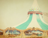 Circus Photography, Carnival Photography, Golden, Magical, Fpoe, Nursery Art, Childrens Room, Blue, White, Dreamy - Vintage Circus (8x10)