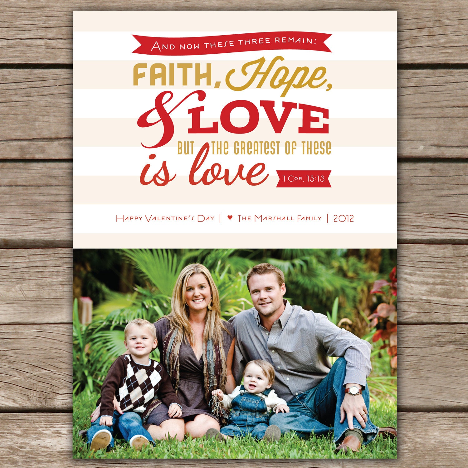 1 Corinthians 13:13 - Custom Photo Valentines Card Il_570xn