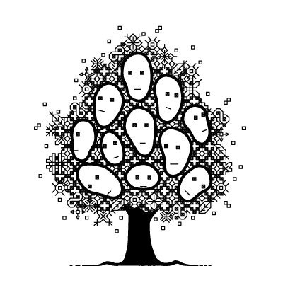 PDF pattern / blackwork TREE