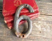 Antique Metal Number Six or Nine 9 / 6