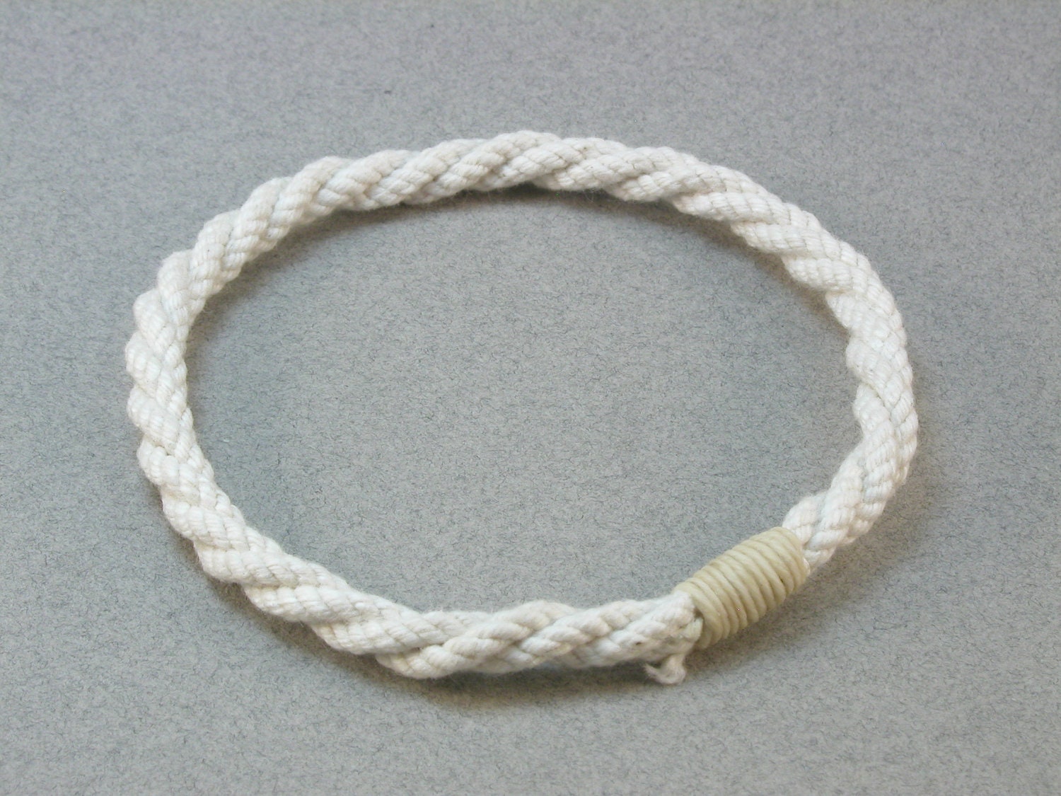 white cotton grommet rope bracelets 2186