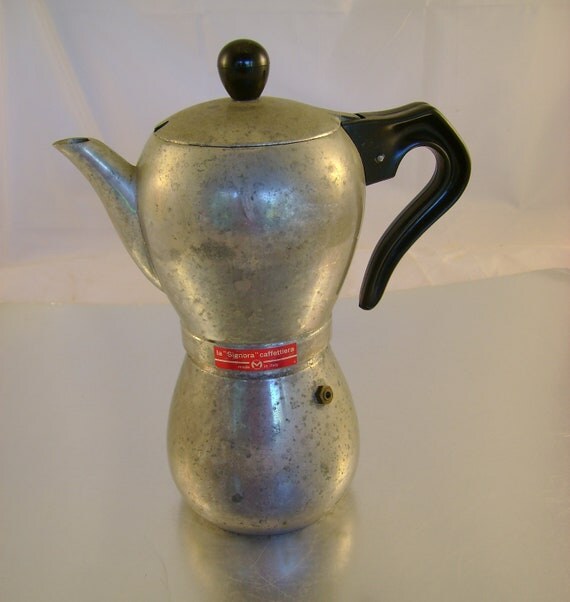Vintage Retro La Signora Caffettiera Stove Top by noobootoo