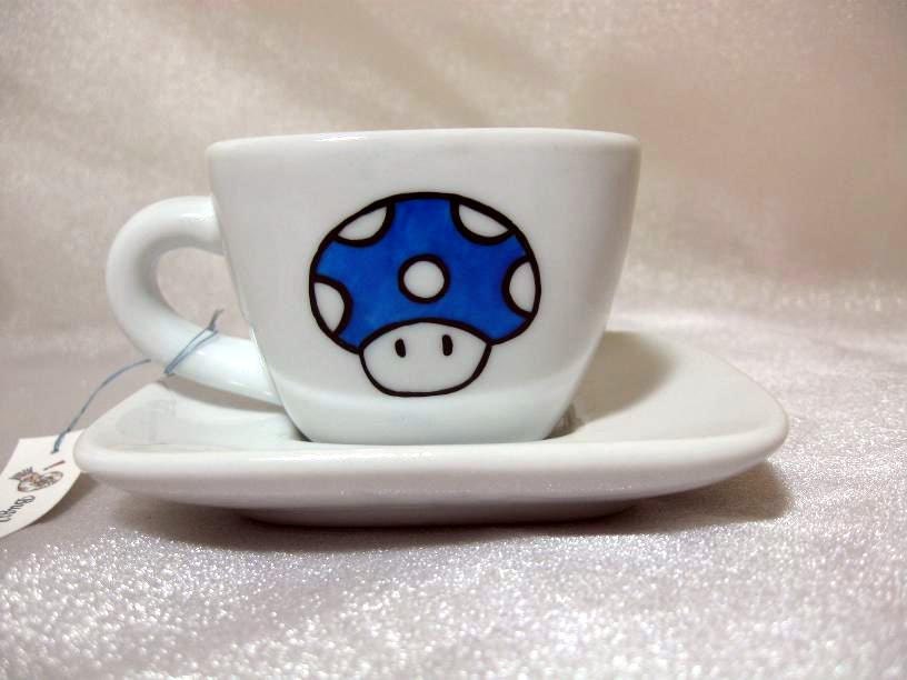 Mushroom Cup and Saucer - Super Mario Inspired