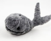 Needle Felted Whale (Gray)