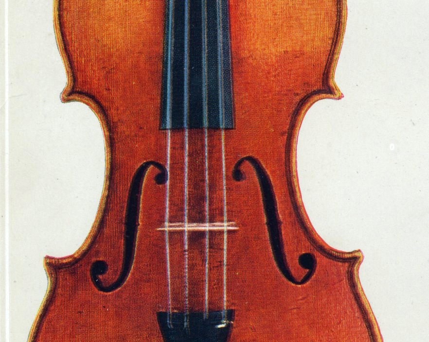 1925 Antique Print Showing a Joseph Guarnerius del Gesu Violin. The Doyen