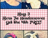 4 for 3 - Bow Tie Headscarves Deal - FREE SHIPPING