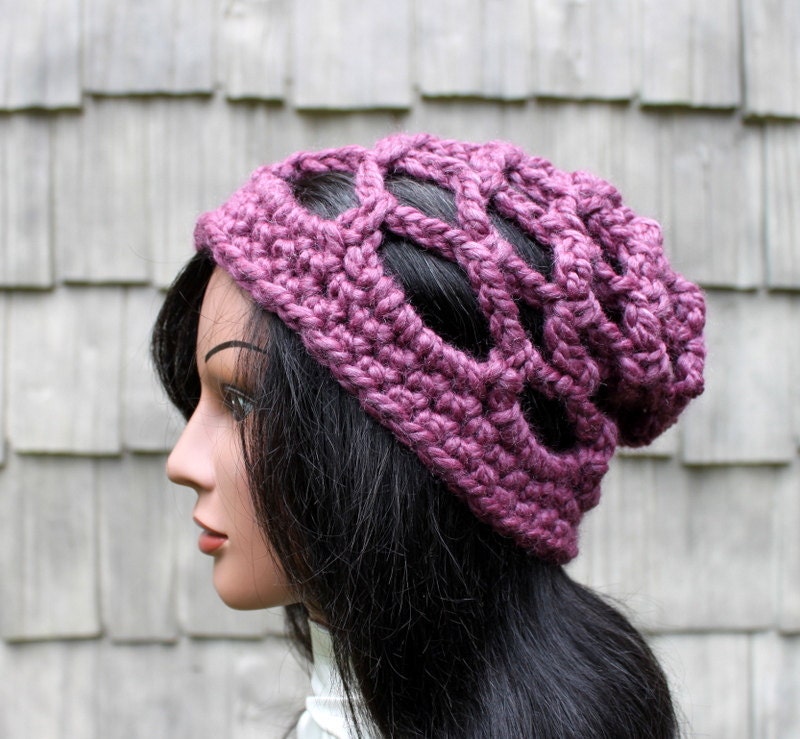 The Shasta Beanie - in Purple Mist - Wool Blend Yarn - READY to SHIP