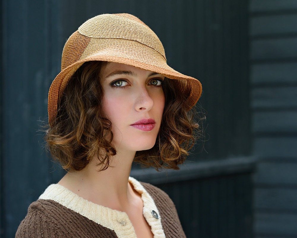 two tone paglina straw hat