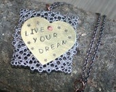 Necklaces Vintage mixed media necklace