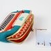 Maxi siamese - Typewriters in red - double metal frame purse
