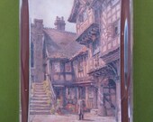 Home Decor "Leicester Hospital" in Warwick, England Ernest William Haslehust Painting Large Rectangle Glass Paperweight