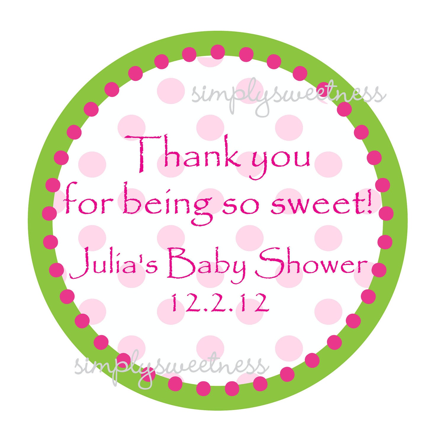 Personalized Stickers, Polka dots, Holiday, Birthday, Kids, Party, Favor stickers, Labels, Sticker Labels Set Of 50 Il_570xn