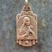Art Deco French Antique Silver Vintage Saint Therese the Little Flower Catholic Medal Pendant