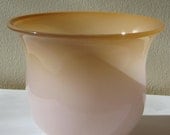 Hand Blown Glass Peach Gradient Bowl