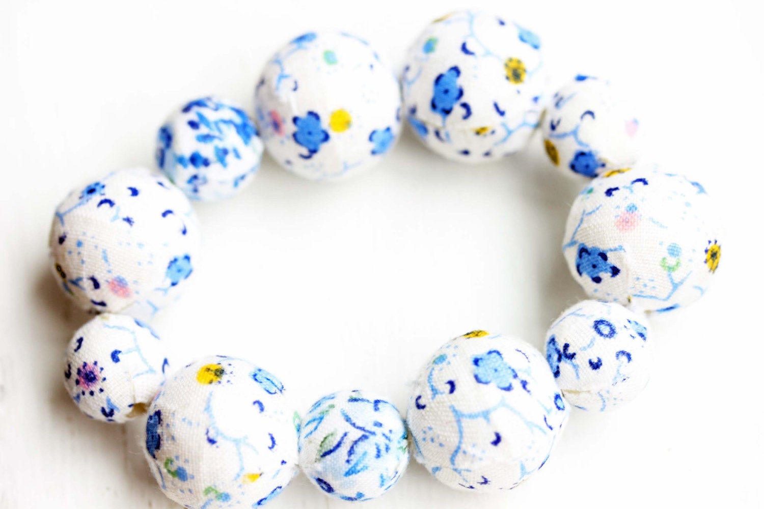 Cute Fabric Beaded Bracelet