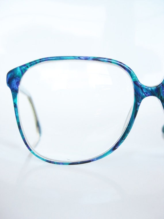Vintage COBALT Oversized Eyeglass Sunglass by OliverandAlexa