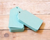 Aqua Blue, Tiffany Blue Wedding Scalloped Price Tags Hang Tags Party Favors Set of 100 DIY appox 1 1/4 x 2 1/4 inches