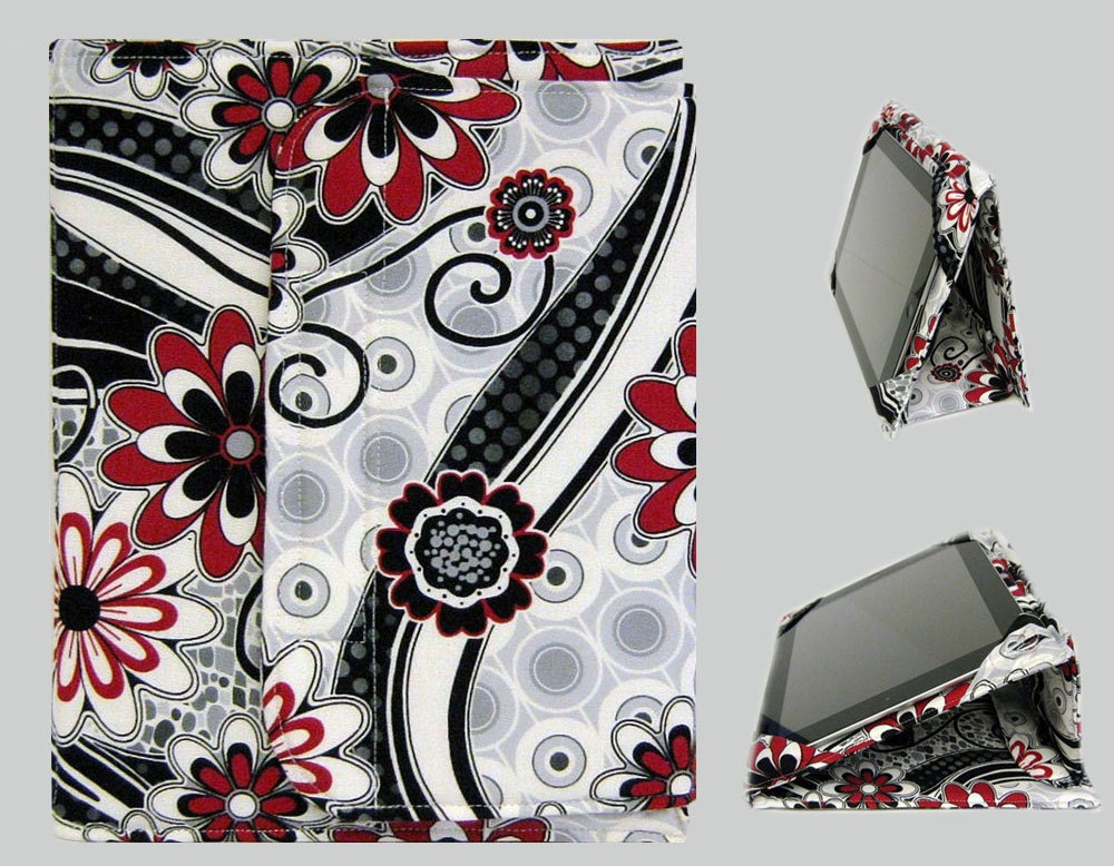 iPad Cover Hardcover iPad Case iPad Mini Cover iPad Mini Case Custom iPad iPad 2 iPad 3 iPad 4 Cover Black and Red Swirls