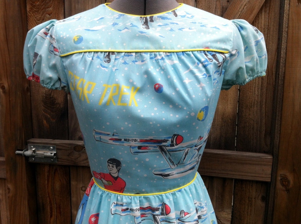 Sweet Little Star Trek Dress Upcycled