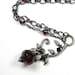 Vintage Style Necklace, Black Cherry Czech Glass, Oxblood, Swarovski, Romantic Jewelry, Garnet Red, Siam, Gifts for Her, Womens Fashions