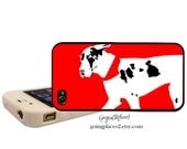 Dog iPhone Great Dane Red, Black, White Fits iPhone 5, 4 and 4s