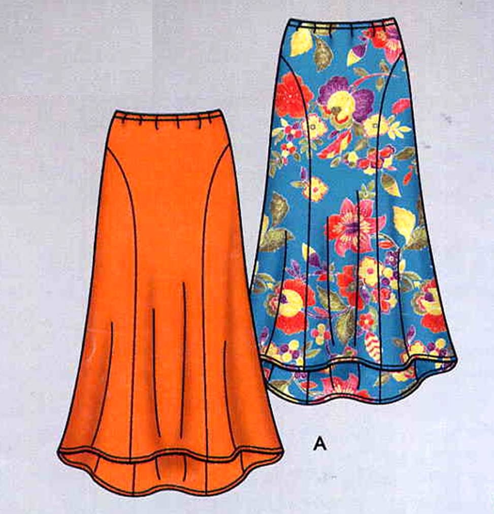 Easy Flared Skirt Sewing Pattern with HiLow by