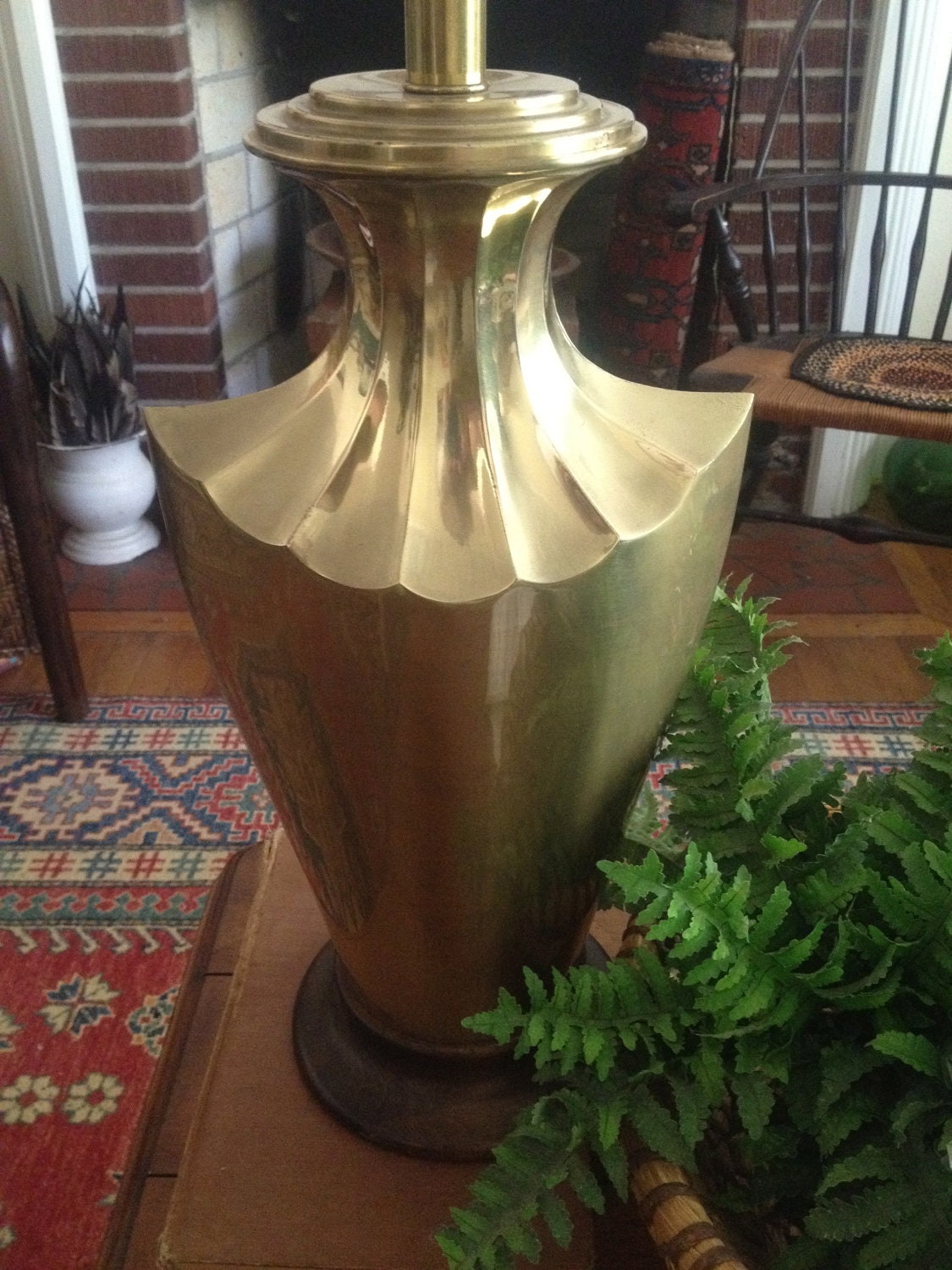 Vintage Brass Table Lamp, Home Decor, Hollywood Regency, Frederick Cooper, Man Gift, Accessory, Vintage 80s
