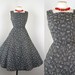 R E S E R V E D 1950s Dress - FREEDOM TRAIL Vintage 50s New England Novelty Scenic Quilted Cotton Full Skirt Party Dress s