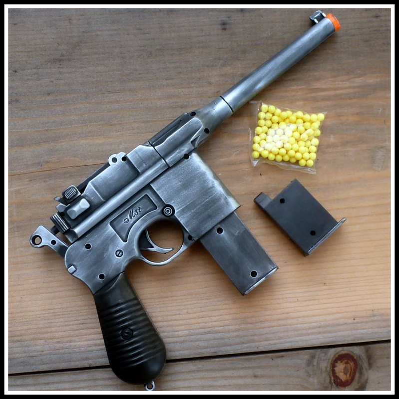 Steampunk Gun pistol Star Wars Han SOLO Airsoft Spring BB mauser broomhandle c96