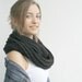 Free Shipping Infinity Loop Scarf Black For Her for women  and Gift under 60 Mothers Day Gift