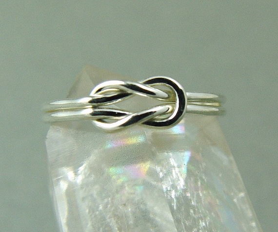 Knot Ring Infinity Ring Silver Reef Knot Ring Love Knot Wedding Ring