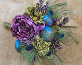 Peacock Feather Wedding Bouquet