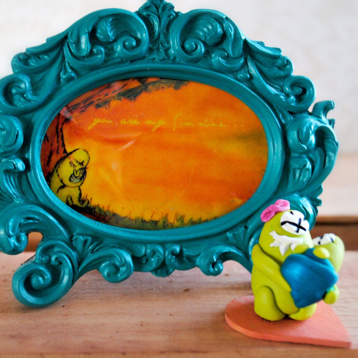 Miniature Framed Art, Nursery Decor, You are my Sunshine mini