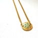 Turquoise and Gold Sand Dollar Charm Necklace