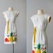 60s dress / 1960s linen mini dress / Tropicana dress