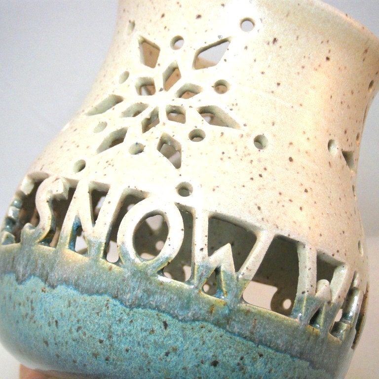 Winter Solstice Candle Holder Snow Flake Luminary