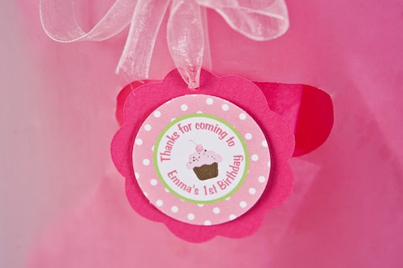 Cupcake Party Supplies - FAVOR TAGS - Happy Birthday Party Decorations - Sweet Treats Birthday Il_570xn