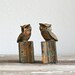 vintage cast iron owl bookends