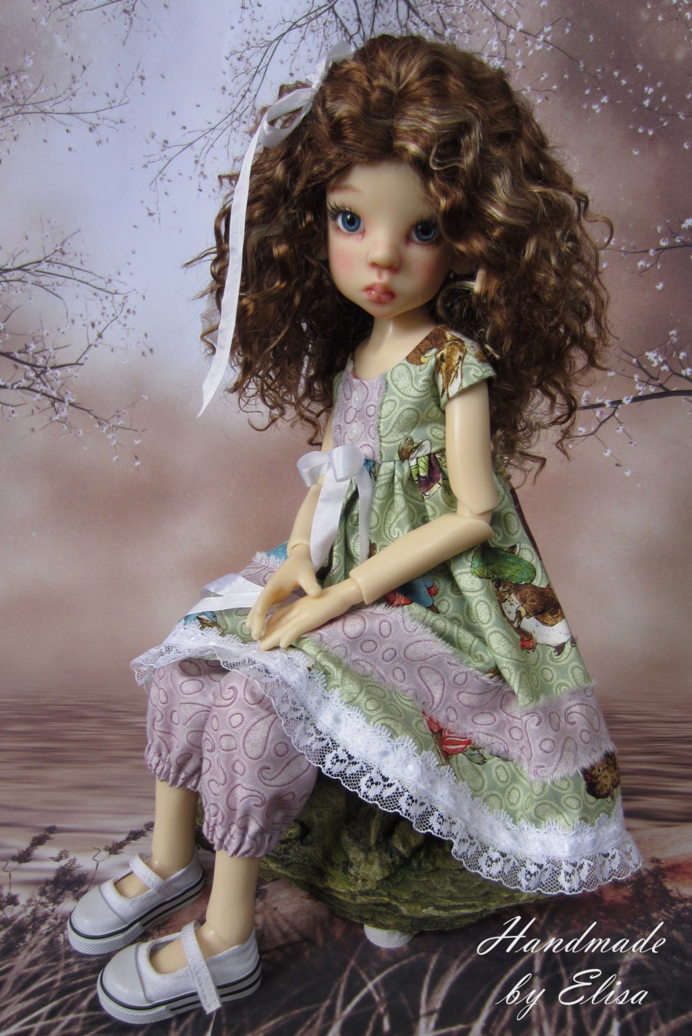 Ben Bunny Dress and Bloomers Set for Kaye Wiggs & Lasher MSD, Kish, BJD by ERC