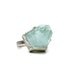 Icy Blue Raw Aquamarine Silver Ring - Frozen Volcano