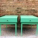 Mid Century End Tables In Spearmint