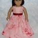 American Girl doll clothes, 18 inch doll clothes, Peach/Red Special Occasion Dress