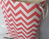Storage bin Laundry Hamper Toy Basket for the Nursery Chevron 14 x 9 x 20  Choose your colors