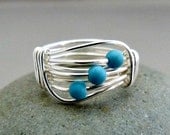 Little Blue Stone Signature Design Wire Wrapped Ring