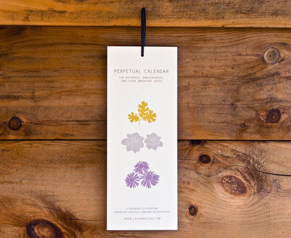 Botanical Perpetual Calendar