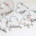 Personalized Wine Glass Charms - Wedding Favor Wine Glass Charms, Bridal Party Wine Glass Charms, Wedding Favor, Rustic Wedding Favor
