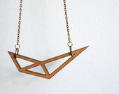 Modern Wooden Geometric Necklace